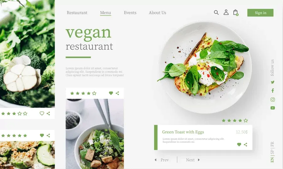 Pagina web restaurant
